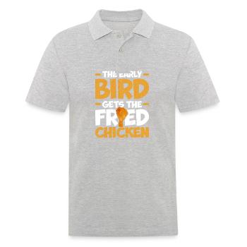 L’oiseau matinal reçoit le poulet rôti - Polo Homme - gris chiné - Devant - Kai (181cm)