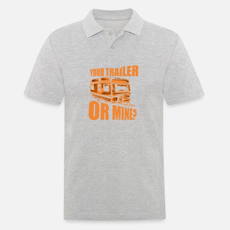 Ihr Anhänger Oder Meiner - Männer Poloshirt - Grau meliert