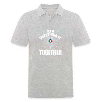Réfléchissons ensemble - Polo Homme - gris chiné - Devant - Kai (181cm)