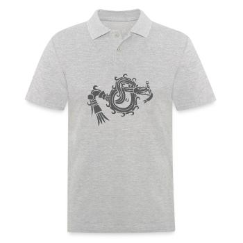 Quetzalcoatl - Men's Polo Shirt - heather grey - Front - Kai (181cm)