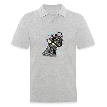 philosophie - Polo Homme - gris chiné - Devant - Kai (181cm)