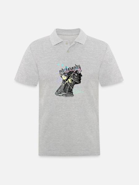 Philosophy - Men's Polo Shirt - heather grey