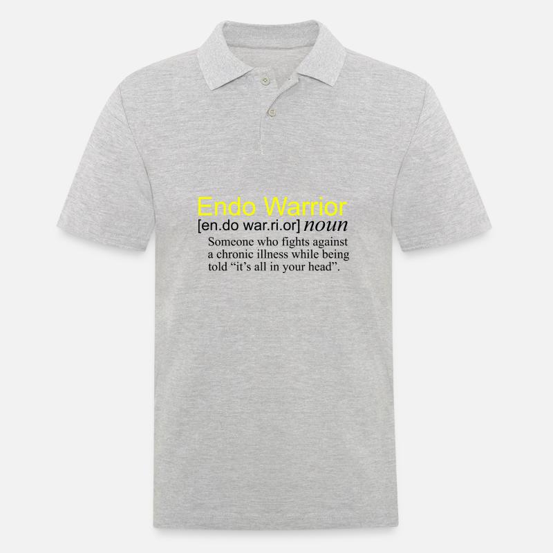 Definition Endo Warrior - Männer Poloshirt - Grau meliert