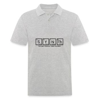 Synthesizer Analog Modular Vintage Retrowave - Men's Polo Shirt - heather grey - Front - Kai (181cm)
