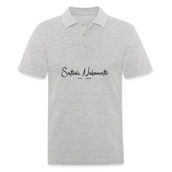 Bitcoin Satoshi Nakamoto Ethereum Krypto - Männer Poloshirt - Grau meliert - Vorne - Kai (181cm)
