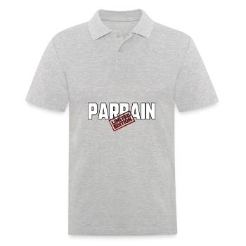 Parrain édition limitée - Polo Homme - gris chiné - Devant - Kai (181cm)