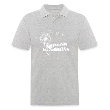 spread kindness / répandre la gentillesse - Polo Homme - gris chiné - Devant - Kai (181cm)