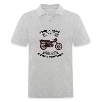 Kreidler Florett Mofa Moped Oldtimer Geschenkidee - Männer Poloshirt - Grau meliert - Vorne - Kai (181cm)