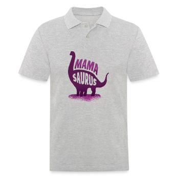 Mama Sauraus Dino Mamasaurus Rex Dinosaur - Men's Polo Shirt - heather grey - Front - Kai (181cm)