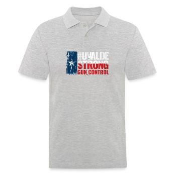 Uvalde Strong Gun Controll - Men's Polo Shirt - heather grey - Front - Kai (181cm)