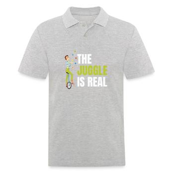 The Juggle Ist Real Für Alle Zirkus-enthusiasten - Männer Poloshirt - Grau meliert - Vorne - Kai (181cm)