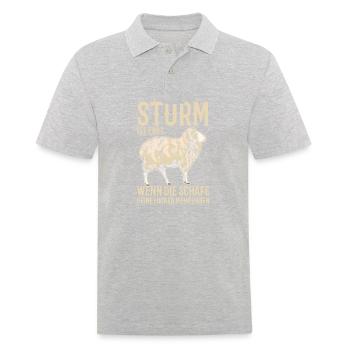 Strom Ist Erst, Wenn Die Schafe Keine Locken Mehr - Männer Poloshirt - Grau meliert - Vorne - Kai (181cm)