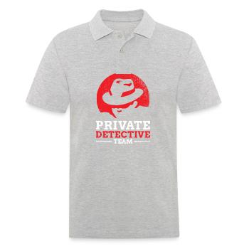 Équipe de détectives privés pour tous les résolveurs de crimes - Polo Homme - gris chiné - Devant - Kai (181cm)