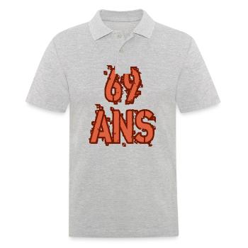 69 ANS - Polo Homme - gris chiné - Devant - Kai (181cm)