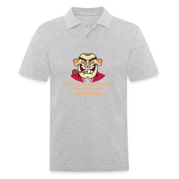 Depuis que je mange végétalien, je me sens en meilleure santé! - Polo Homme - gris chiné - Devant - Kai (181cm)