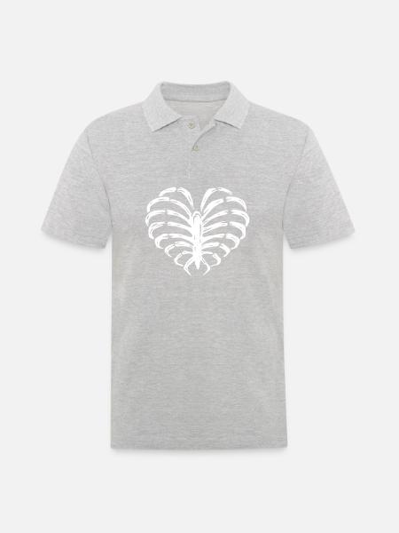 Skeleton Heart - Men's Polo Shirt - heather grey