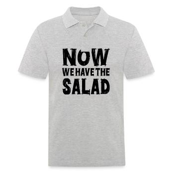 Now we have the Salad - Männer Poloshirt - Grau meliert - Vorne - Kai (181cm)