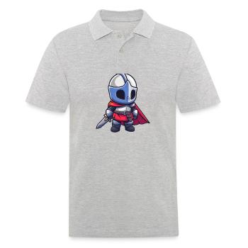Tapferer Ritter im Comicstil für Kinder - Männer Poloshirt - Grau meliert - Vorne - Kai (181cm)