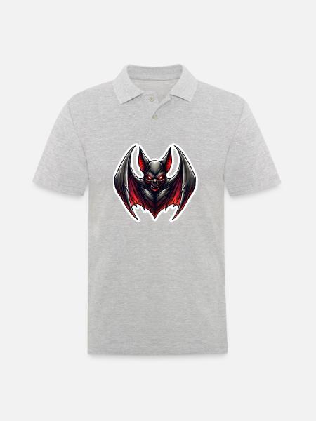 Flughund - Männer Poloshirt - Grau meliert