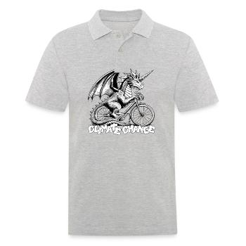 Dragon à vélo - Polo Homme - gris chiné - Devant - Kai (181cm)