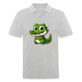 Crocodile - Polo Homme - gris chiné - Devant - Kai (181cm)