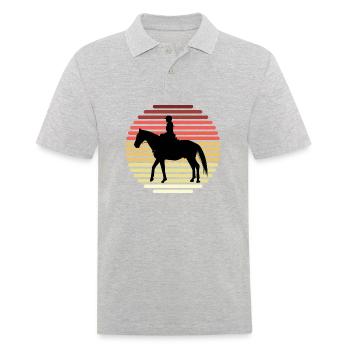 Cheval cheval équestre cheval équestre équitation dressing - Polo Homme - gris chiné - Devant - Kai (181cm)