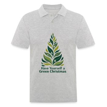Sapin de Noël vert écologique - Polo Homme - gris chiné - Devant - Kai (181cm)