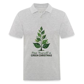 Sapin de Noël vert écologique - Polo Homme - gris chiné - Devant - Kai (181cm)