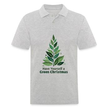 Sapin de Noël vert écologique - Polo Homme - gris chiné - Devant - Kai (181cm)