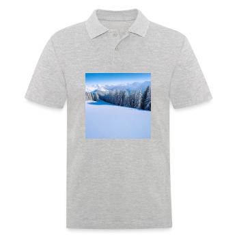 Winterwunder - Männer Poloshirt - Grau meliert - Vorne - Kai (181cm)