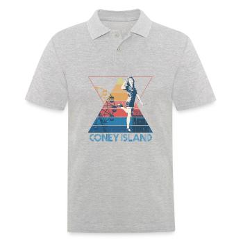 Coney Island 1951 - Men's Polo Shirt - heather grey - Front - Kai (181cm)