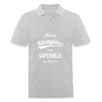Klempner - Männer Poloshirt - Grau meliert - Vorne - Kai (181cm)