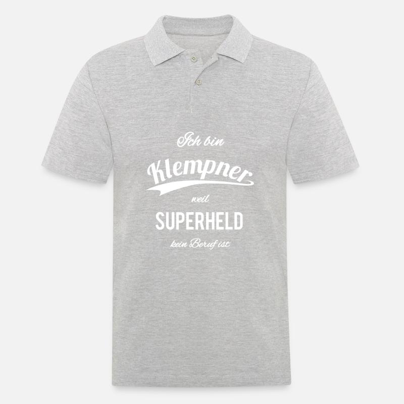 Klempner - Männer Poloshirt - Grau meliert