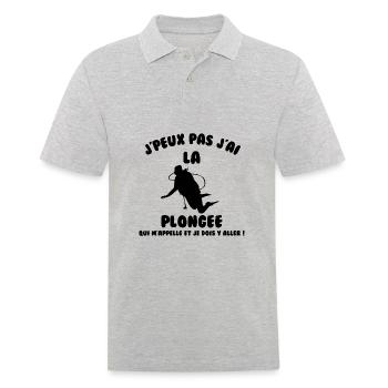 J’peux pas j’ai plongée - Polo Homme - gris chiné - Devant - Kai (181cm)