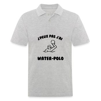 J’peux pas j’ai waterpolo - Polo Homme - gris chiné - Devant - Kai (181cm)