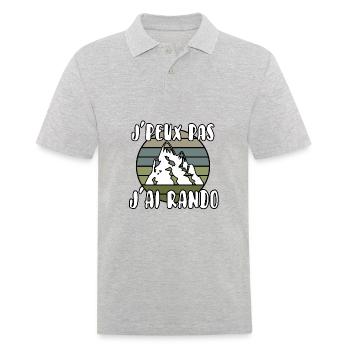 J’peux pas j’ai rando - Polo Homme - gris chiné - Devant - Kai (181cm)