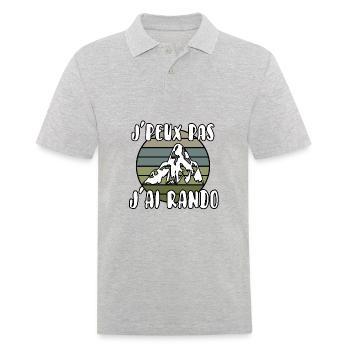 J’peux pas j’ai rando - Polo Homme - gris chiné - Devant - Kai (181cm)