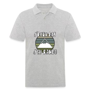 J’peux pas j’ai rando - Polo Homme - gris chiné - Devant - Kai (181cm)
