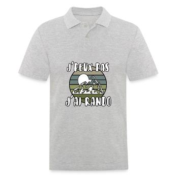J’peux pas j’ai rando - Polo Homme - gris chiné - Devant - Kai (181cm)