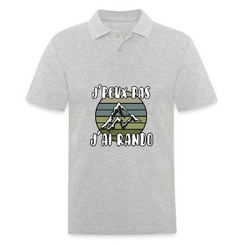 J’peux pas j’ai rando - Polo Homme - gris chiné - Devant - Kai (181cm)