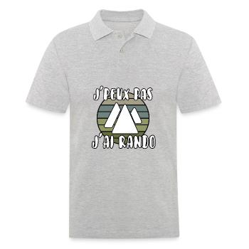 J’peux pas j’ai rando - Polo Homme - gris chiné - Devant - Kai (181cm)