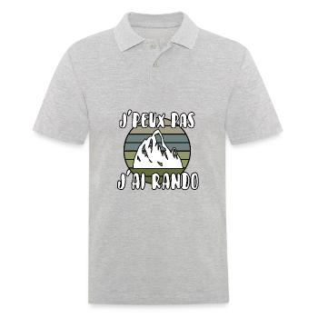 J’peux pas j’ai rando - Polo Homme - gris chiné - Devant - Kai (181cm)