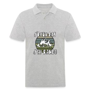 J’peux pas j’ai rando - Polo Homme - gris chiné - Devant - Kai (181cm)