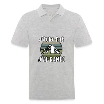 J’peux pas j’ai rando - Polo Homme - gris chiné - Devant - Kai (181cm)