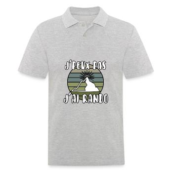 J’peux pas j’ai rando - Polo Homme - gris chiné - Devant - Kai (181cm)