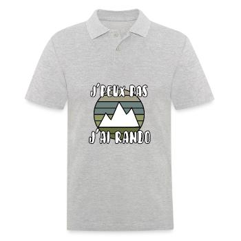 J’peux pas j’ai rando - Polo Homme - gris chiné - Devant - Kai (181cm)