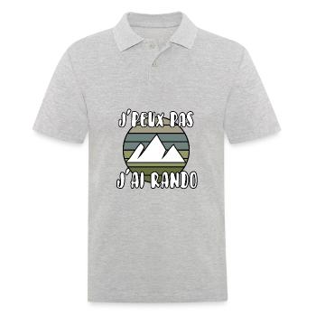 J’peux pas j’ai rando - Polo Homme - gris chiné - Devant - Kai (181cm)