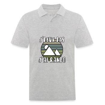 J’peux pas j’ai rando - Polo Homme - gris chiné - Devant - Kai (181cm)