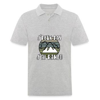 J’peux pas j’ai rando - Polo Homme - gris chiné - Devant - Kai (181cm)