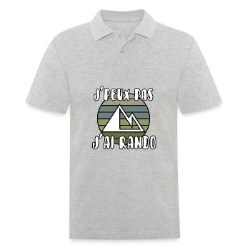 J’peux pas j’ai rando - Polo Homme - gris chiné - Devant - Kai (181cm)